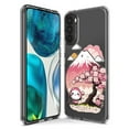 thumbnail image 3 of MUNDAZE Motorola Moto G Stylus 5G Shockproof Clear Hybrid Protective Phone Case Kawaii Manga Pink Cherry Blossom Fuji Mountain Mochi Girl Cover, 3 of 5