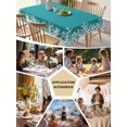 thumbnail image 5 of Aqua Coastal Coral Table Cloth, White Ocean Marine Sea Nautical Beach Waterproof Tablecloth for Square Tables, Reusable Washable Fabric Table Cover for Restaurant Kitchen Dining Tables 54"x54", 5 of 6