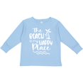 thumbnail image 3 of Inktastic Spring Break the Beach is My Happy Place Boys or Girls Long Sleeve Toddler T-Shirt, 3 of 5