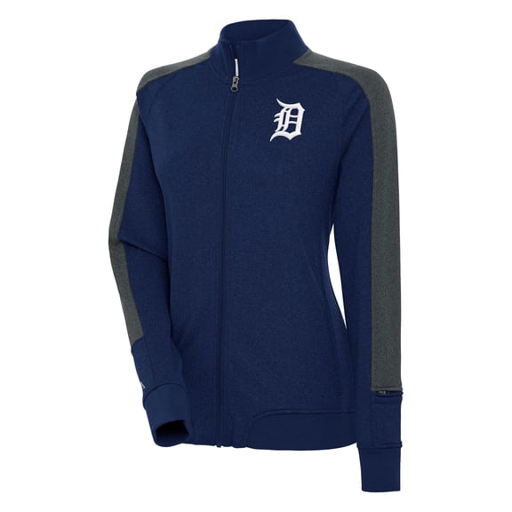 Women's Antigua Navy Detroit Tigers Strike Full-Zip Track Jacket
