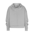 thumbnail image 5 of Mrat Oversized Sweatshirt Zipper Womens Hoodies Long Sleeve Oversized Sweatshirts Pockets Drop Shoulder Tops Womens Fitted Zip up Sweatshirt S-33 Gray M, 5 of 6