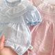 thumbnail image 4 of Ropa de verano para bebés de 0 a 2 años, mono bonito para niñas, mono de encaje con cuello de hoja de loto, mono infantil de una pieza para niños pequeños, 4 of 6