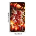 thumbnail image 3 of CREATITOY 35.4×70.8 Inches Christmas Door Cover Curtain Holiday Door Wall Decoration for Xmas Home Party Decorations Christmas Tree Xmas Family plies, 3 of 7