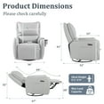 thumbnail image 2 of Power Recliner Rocking Chair Nursery Gliders, Electric Swivel Rocker Recliner Chair, Comfy Upholstered Living Room Reclining Chairs with Lumbar Support, 2 of 7