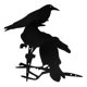 thumbnail image 3 of 3Pcs Garden Crow Sculpture Metal Art Sculpture Crow Shaped Decoration Garden Yard Patio Crow Decor, 3 of 4
