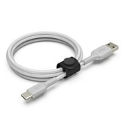 Belkin BoostCharge Braided USB-A to USB-C Cable (5ft) for iPhone 16 Series, iPhone 15 Series, Samsung Galaxy, Note, Pixel Devices iPad Pro, More - Silver
