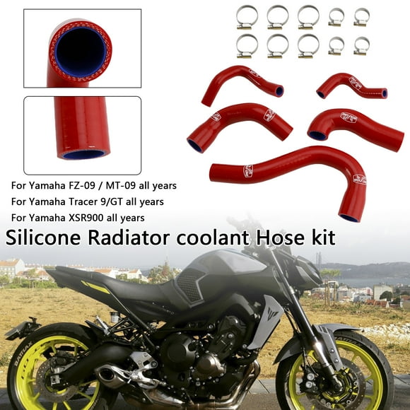 Silicone Radiator coolant Hose For Yamaha MT-09 XSR900 Tracer 9/GT all years Red