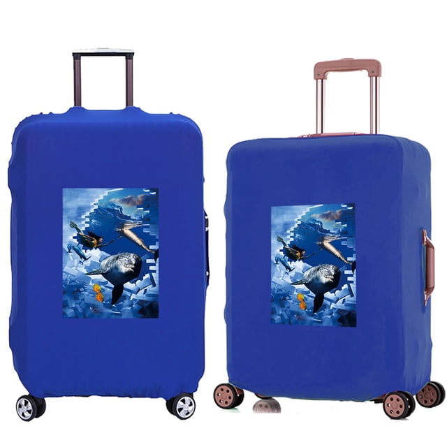 Travel Luggage Protective Cover 3d Pattern Travel Accessories Elastic Suitcase Case Apply To 18-28inch 8 3D018 L