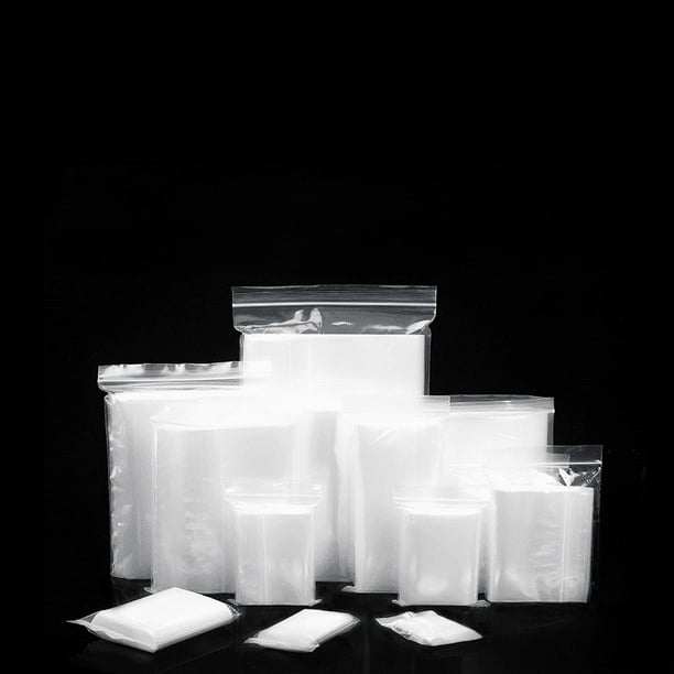 Bolsa de plástico transparente de PE con autosellado, de calidad alimentaria, con boca sellada, gruesa, de gran tamaño, a prueba de humedad