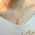 thumbnail image 5 of Silver Rose Quartz Heart Pendant Clavicle Chain - Women's Elegant Jewelry with Natural Crystal Accents, Perfect for Everyday & Special Occasions, 5 of 8
