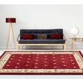 thumbnail image 6 of United Weavers Drachma Vesta Transitional Border Accent Rug, Burgundy, 2'7" x 4'2", 6 of 6