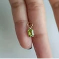 thumbnail image 5 of 1Ct Lab Created Peridot Emerald Cut Leady Beauty Solitaire Pendant 14K Yellow Gold Plated, 5 of 5
