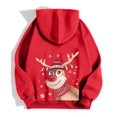 thumbnail image 6 of Womens Christmas Sweatshirt Women'S Christmas Printed Zipper Long Sleeved Pocket Drawstring Casual Fleece Hooded Hoody Christmas Hoodie Red XXL, 6 of 7