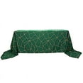 thumbnail image 5 of BalsaCircle 90" x 156" Hunter Green Gold Metallic Geometric Design Polyester Rectangle Tablecloth, 5 of 8