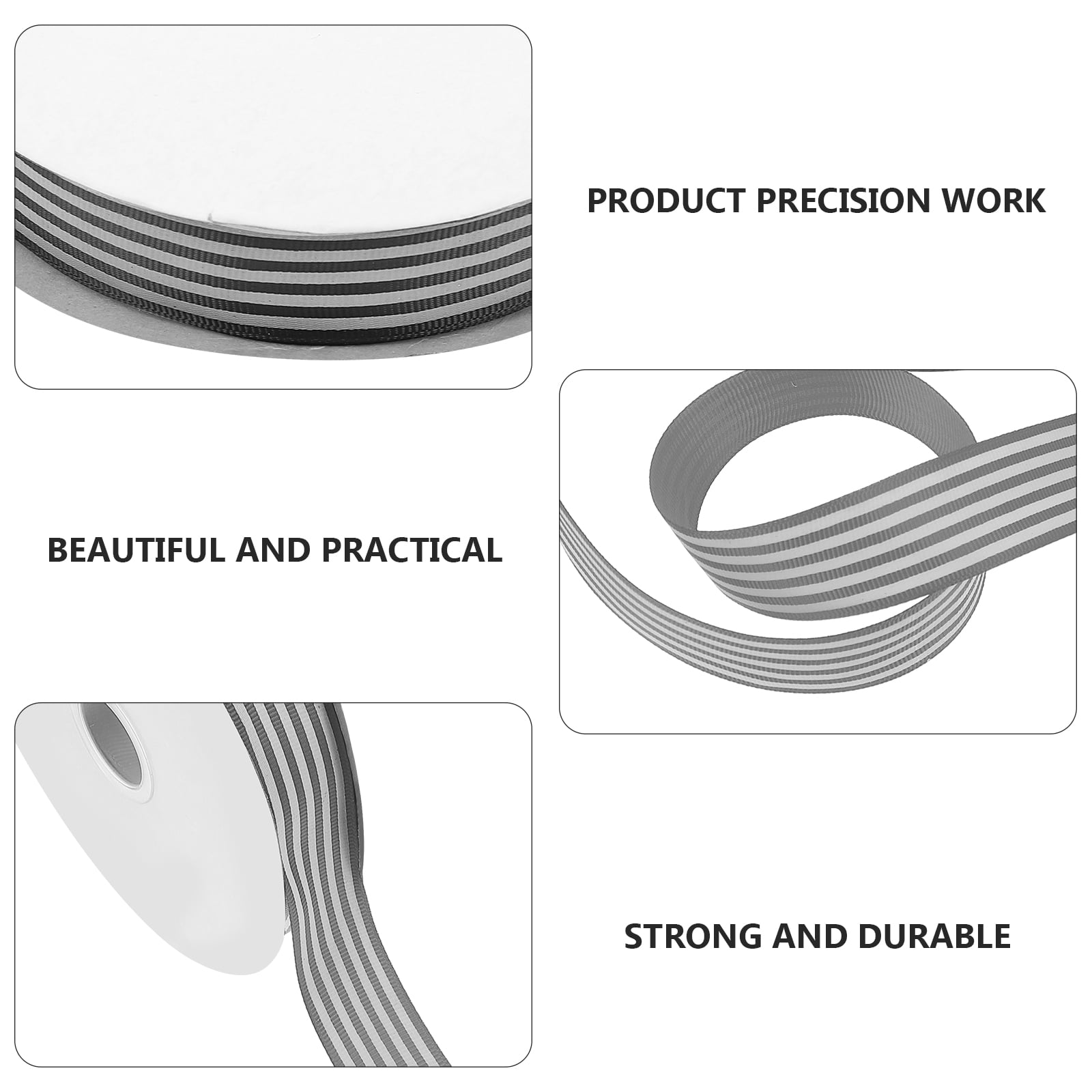 EXHUMKY Premium Black Decorative Ribbon for Sewing, Crafting, Wrapping, and Projects with Workmanship