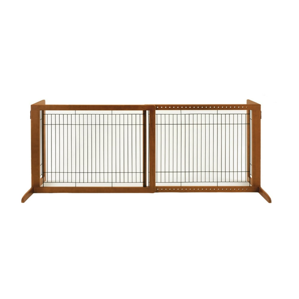 Richell Freestanding Dog Gate, Brown