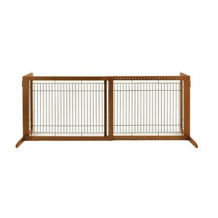 UPC: 0803840941478 | Richell Freestanding HL Pet Gate  Brown