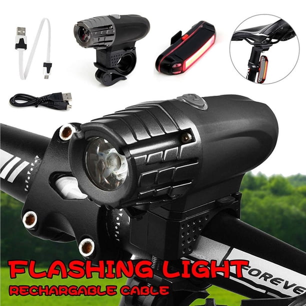Greeniant Luz de bicicleta recargable por USB, faro giratorio de 360 grados para bicicleta, 4 modos, linterna de seguridad para manillar de ciclismo Ciclismo Greeniant OD006483-00