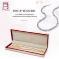 thumbnail image 4 of atorakushon Satin Long Bracelet Chain Jewellery Organizer Storage Box Necklaces Pendant Holder Gift for Wedding Engagment Valentine's Day Red Pack 1, 4 of 5