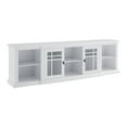 thumbnail image 6 of Walker Edison Transitional Glass-Door TV Stand for TVs up to 90”, White, 6 of 12