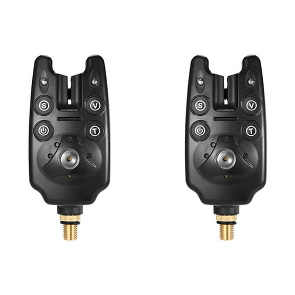2X Carp Fishing Bite Alarm with Volume Sensitivity Control LED Indicator Fishing Electronic Alarm