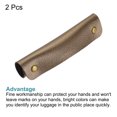thumbnail image 3 of Unique Bargains Handbag Grip Protector Leather Handle Wrap, Golden Brown 2 Pack, 3 of 5