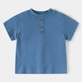 thumbnail image 2 of NIEWTR Boys shirts Tees Kids Tshirt Youth Short Sleeve Summer Crewneck Tops（Blue,5-6 Years), 2 of 5