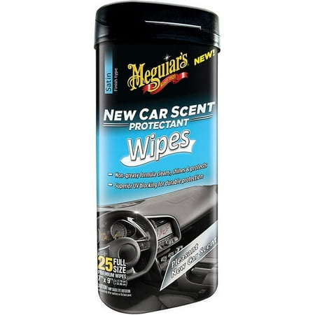 2PK Meguiars G4200 New Car Scent Protectant Wipes (25 Wipes)