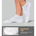 thumbnail image 3 of NevEND 6 Pairs Ankle Athletic Running Cotton Socks Low Cut Sports Tab Socks for Women and Men Size M White, 3 of 6