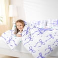 thumbnail image 3 of Manfei Kawaii Bow Personalized Initial J Twin Comforter Sets 3-Piece for Girls,Polka Dots Bowknot Alphabet Bedding Set for Kids Teens,Ultra Soft Home Decor, 3 of 6
