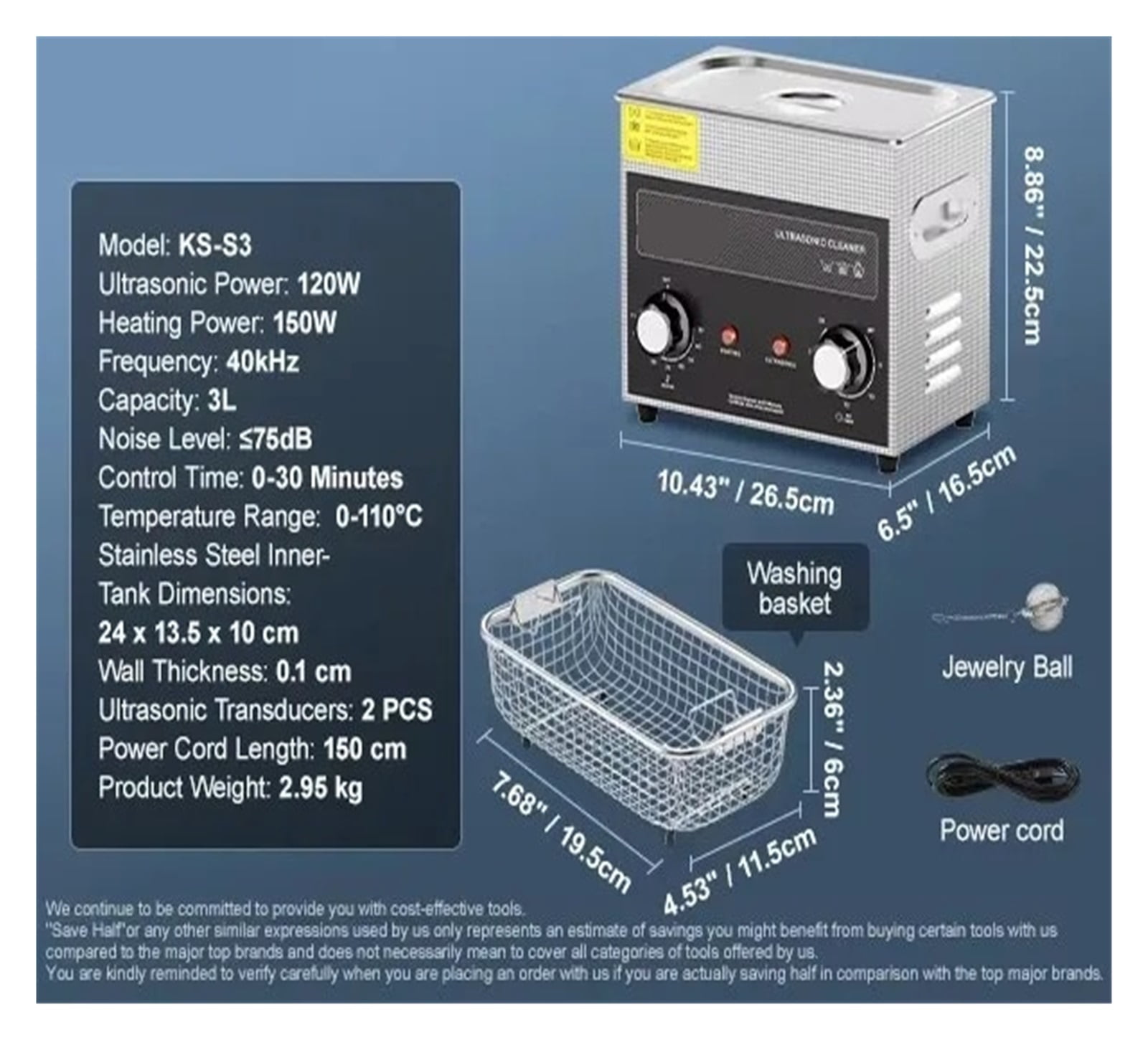 Ultrasonic Cleaner with Heater Timer 2/3/6/10/15/30L for Lab Tools Metal Parts Carburetor Brass Auto Parts Engine Parts