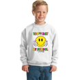 thumbnail image 2 of Wild Bobby 100th Day of School Retro Cute Smiley Face, 100 Days of School 2024 2025 Design for Kids Youth Boys Girls School Unisex Boys Girls Crewneck Graphic Sweatshirt, 2 of 6