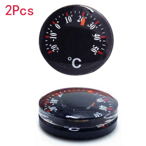 Langgg 2pcs Mini Portable Round Pointer Thermometer Temperature Meter Sensor Tool 20mm