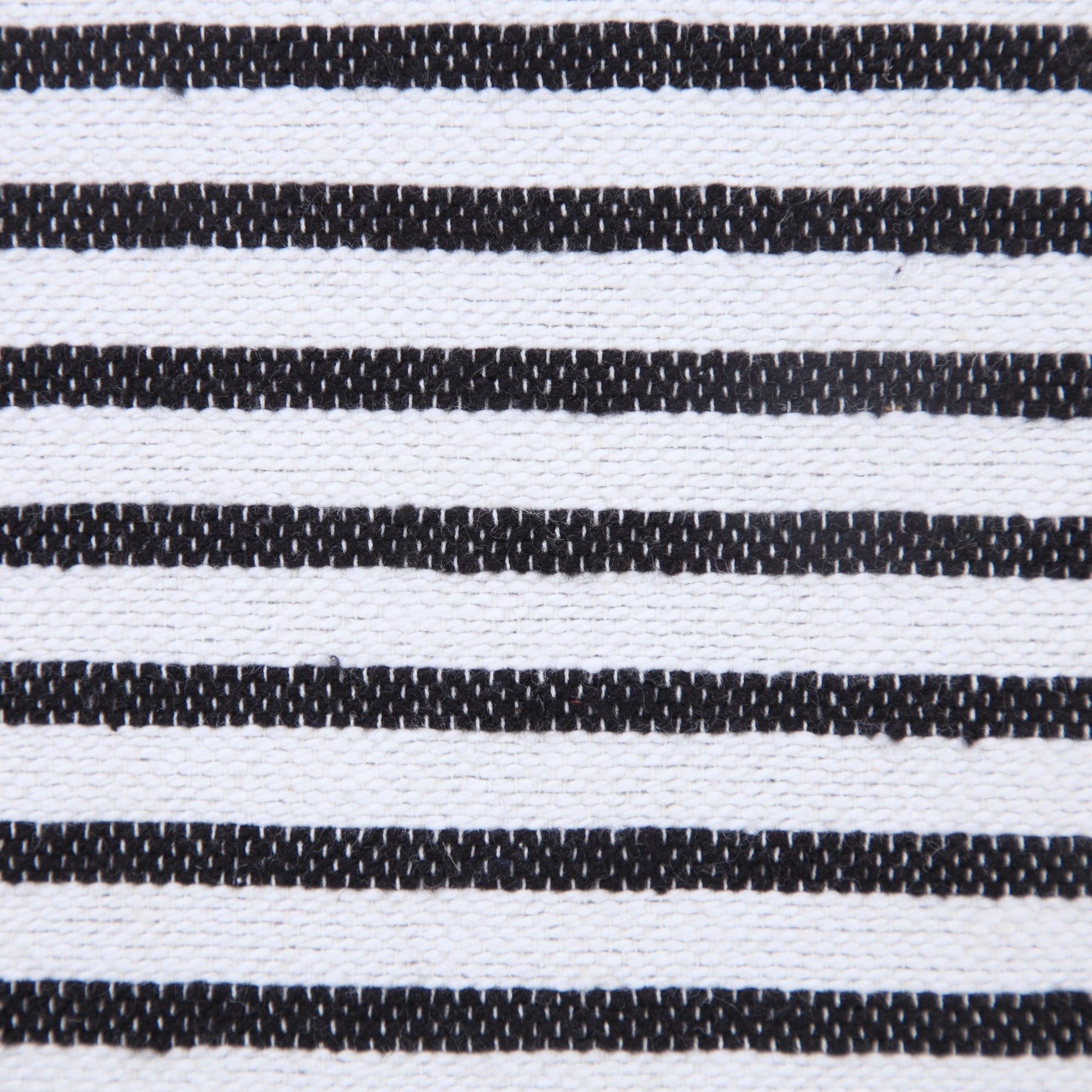 Harlow Hill Handwoven Striped Cotton Throw Pillow Cover - 20" - White and Black