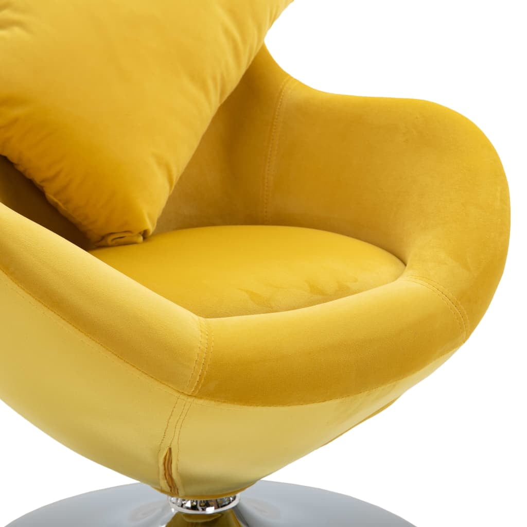 Kepooman Modern Velvet French Sofa Chair Armchair with Cushion for Bedroom Living Room, Yellow Kepooman Modern Velvet French Sofa Chair Armchair with Cushion for Bedroom Living Room, Yellow