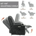 thumbnail image 6 of Power Lift Recliner Chair with Massage and Heat for Elderly, Segmart Overstuffed Wide Recliners, Heavy Duty Motion Mechanism with USB and Type C Ports, 2 Steel Cup Holders, Dark Gray, 6 of 8