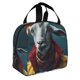 thumbnail image 2 of Fotbe Surrealist Goat Bolsa Térmica con Estampado y Forro de Aluminio Grueso Bolsa de Almuerzo con Bolsillo Frontal para Hombres y Mujeres, Ideal para Trabajo, Escuela, 2 of 8
