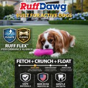Ruff Dawg Crunchy Weenut Small 4.75” – (1 pc) Assorted Colors – Loud Crinkle Rubber Fetch Toy for Small Dogs – Ruff Flex Shell