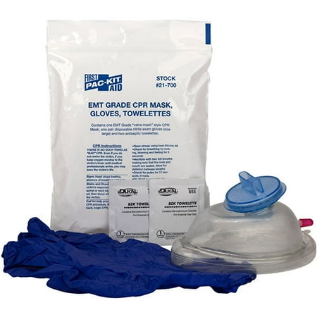 

CPR Mask 2 Exam Gloves & 2 Wipes 24/Case (1 Case)