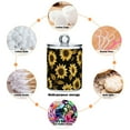 thumbnail image 6 of Yayeee 4 Pack Qtip Holder Bathroom Cotton Swab Canister with Lid Clear Dispenser Set, Black Sunflower Pattern, 6 of 6