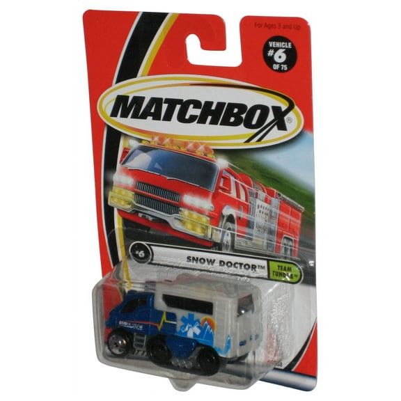 Matchbox Team Tundra #6 (2000) Snow Doctor Ambulance Blue & White Toy Truck #6/75