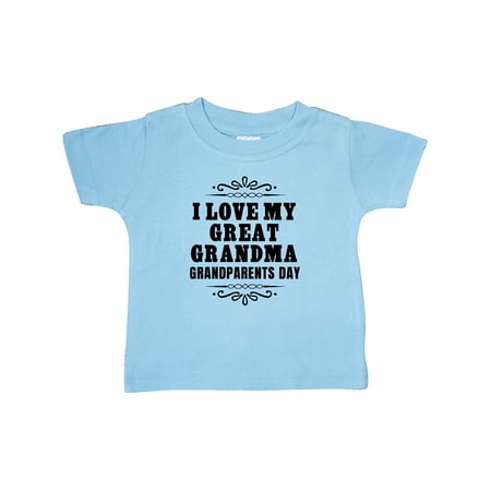 

Inktastic Grandparents Day I Love My Great Grandma Gift Baby Boy or Baby Girl T-Shirt