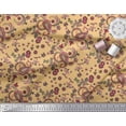 thumbnail image 3 of Soimoi Orange Silk Fabric Floral & Paisley Fabric Prints By Yard 42 Inch Wide, 3 of 3