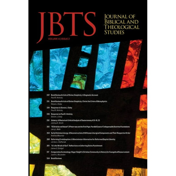 Journal of Biblical and Theological Studies: Journal of Biblical and Theological Studies, Issue 4.2 (Paperback)