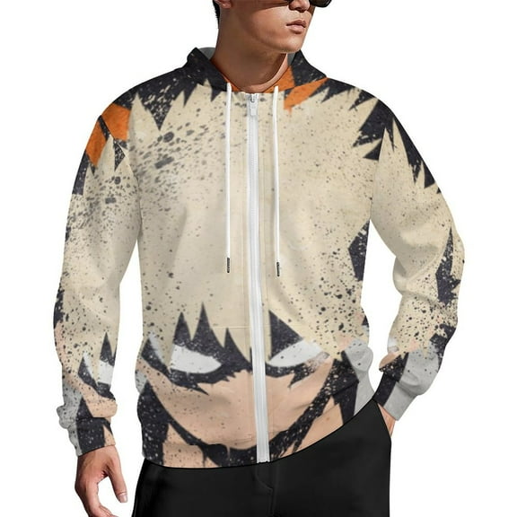 My Hero Academia Zip Up Hoodies Unisex Realistic 3D Print Sweatshirt Long Sleeve Hooded Jacket Coat S