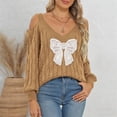 thumbnail image 2 of TINZ Sweater Dress Long Sleeve Oversized Tunic With Exquisite Embroidery And Panel Design Warm Winter Knit Vest Dress Long Pullover Sweater Belted Long Dress, 2 of 6