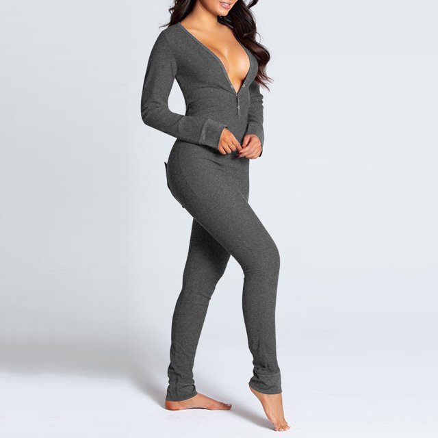 Mialoley Pyjama de Noël Femme à Manches Longues Imprimé Col en V