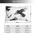 thumbnail image 2 of Gaeub Monochrome Flying Ravens Flannel Fleece Throw Blanket - Cozy Home & Bedroom Decor, Dorm Room Essential for Girls-20"x30", 2 of 6