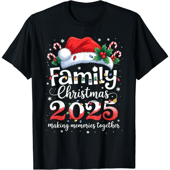 Family Christmas 2025 Matching Squad Santa Elf Funny Xmas T-Shirt Shirts