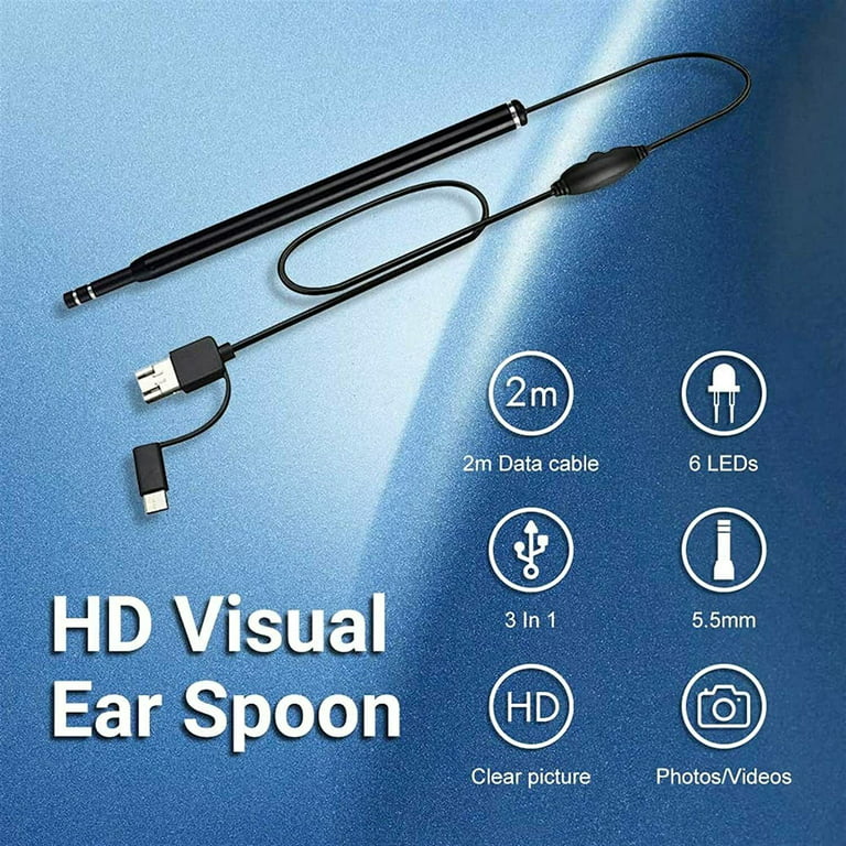 Medical In Ear Cleaning Endoscope Spoon Mini Camera Ear Picker Ear